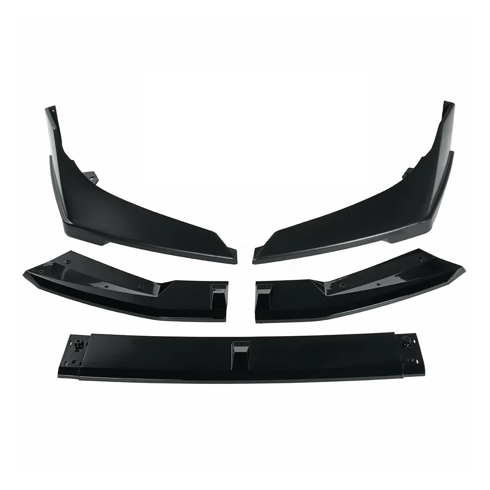 OZTSR Auto Frontschürze Spoiler Lip Untere Flare Splitter Schutz Halterung Klinge Auspuff Schutz Platte Kompatibel for Honda Civic 2019-2020 limousine(Black1) von OZTSR