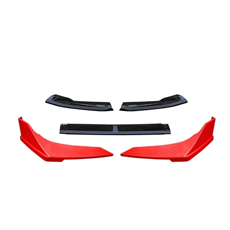 OZTSR Auto Frontschürze Spoiler Lip Untere Flare Splitter Schutz Halterung Klinge Auspuff Schutz Platte Kompatibel for Honda Civic 2019-2020 limousine(Red1) von OZTSR