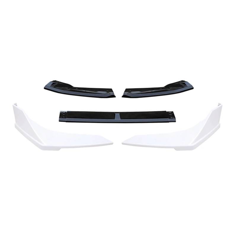 OZTSR Auto Frontschürze Spoiler Lip Untere Flare Splitter Schutz Halterung Klinge Auspuff Schutz Platte Kompatibel for Honda Civic 2019-2020 limousine(White) von OZTSR