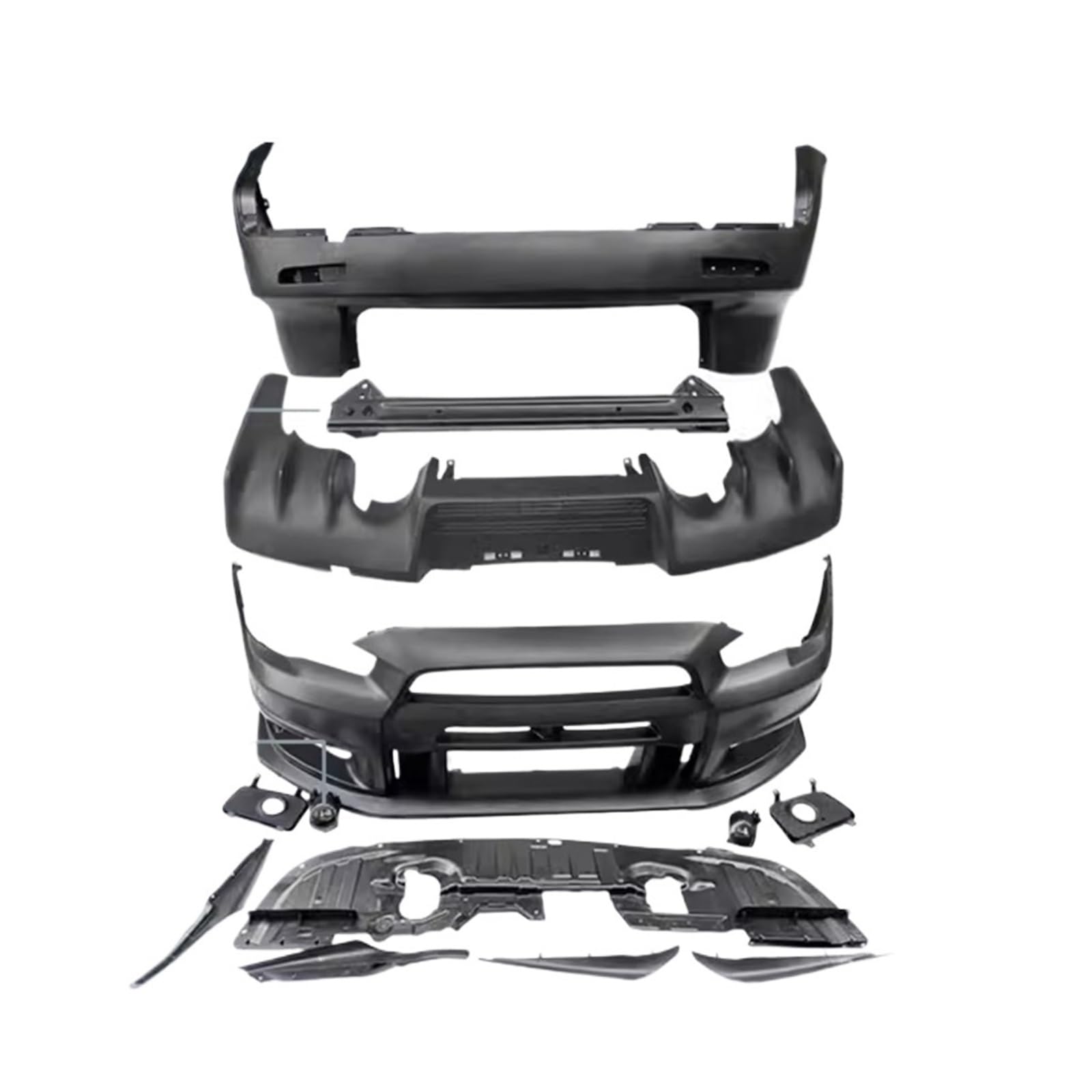 OZTSR Auto-Surround-Front-Heck-Stoßstangenbaugruppe Body-Kit Kompatibel for Mitsubishi Lancer EVO 2009 2010 2011 2012 2013 2014 2015 2016 modifiziert E10(F and R assembly) von OZTSR