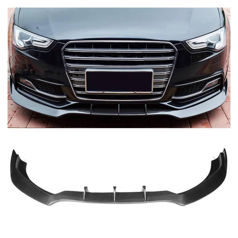 OZTSR Carbon Fiber Car Front Bumper Lip Spoiler Kinn Schürze Kompatibel for Audi A5 S line S5 8T 2012 2013 2014 2015 2016 nicht Standard(Style 1) von OZTSR