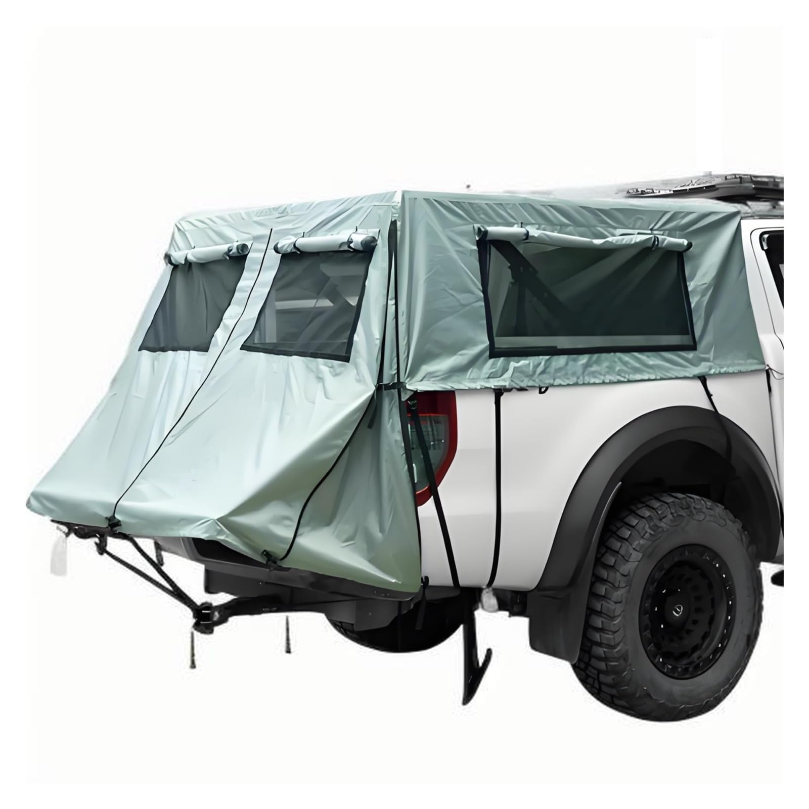 OZTSR Harte, Faltbare Ladeflächenabdeckung, kompatibel mit Chevrolet Colorado Bed 5' 2015–2021, 4-in-1-Multifunktions-Ladeflächenabdeckungen for LKW, leichtes Aluminium und Manganstahl(Tent) von OZTSR