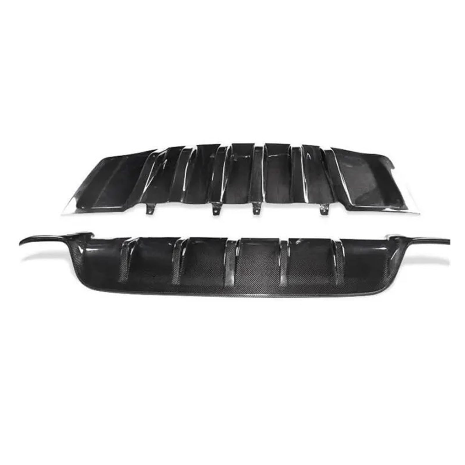 OZTSR Hinten Kohlefaser Auto vorne + hinten Stoßstangenschutz Schutz Unterfahrschutz Diffusor kompatibel for Porsche Cayenne 958.1 958.2 2011 2012 2013 2014 2015 2016 2017(Before and after) von OZTSR