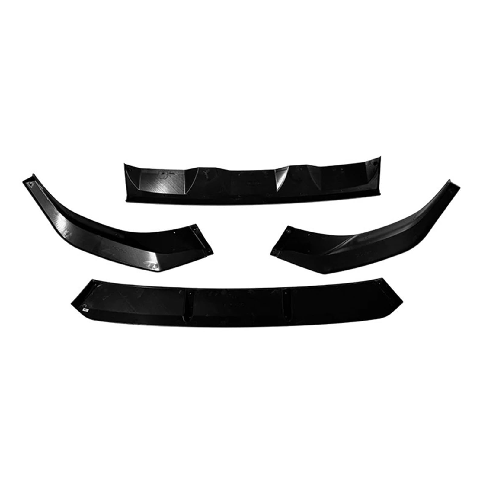 OZTSR Kompatibel for Audi Q7 S-Line ABS 4 Stück 2020 2021 2022 2023 2024 Auto-Frontlippe, Stoßstangenspoiler, glänzend schwarz, Modifikationszubehör, Karosserie-Kit von OZTSR