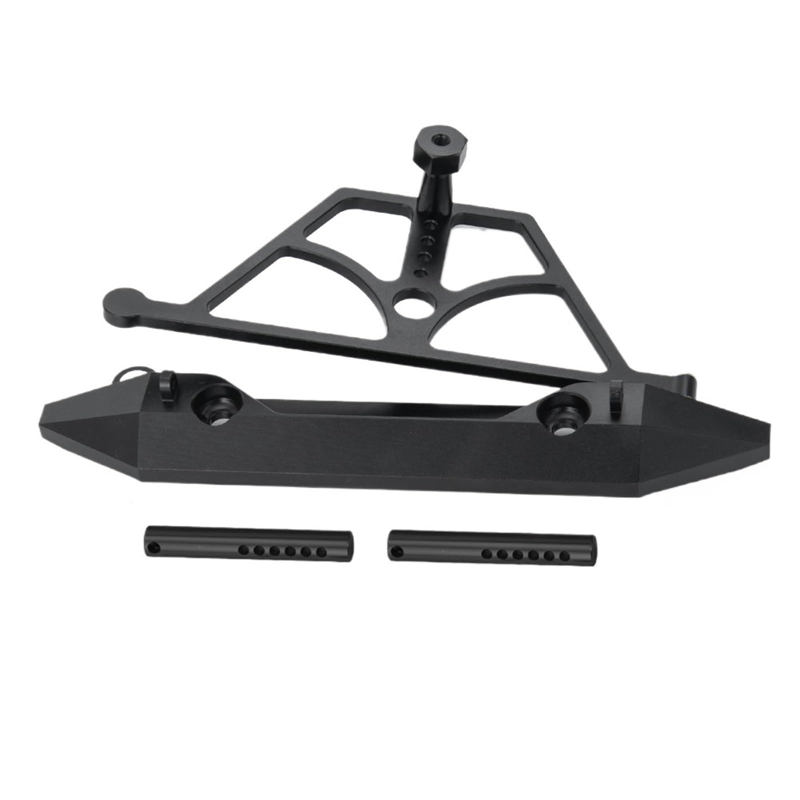 OZTSR Metall-Heckstoßstange mit Reserveradständer for Axial SCX10 I/III, kompatibel mit Jeep Wrangler Gladiator 1/10 RC Crawler-Automodellteilen(Black) von OZTSR