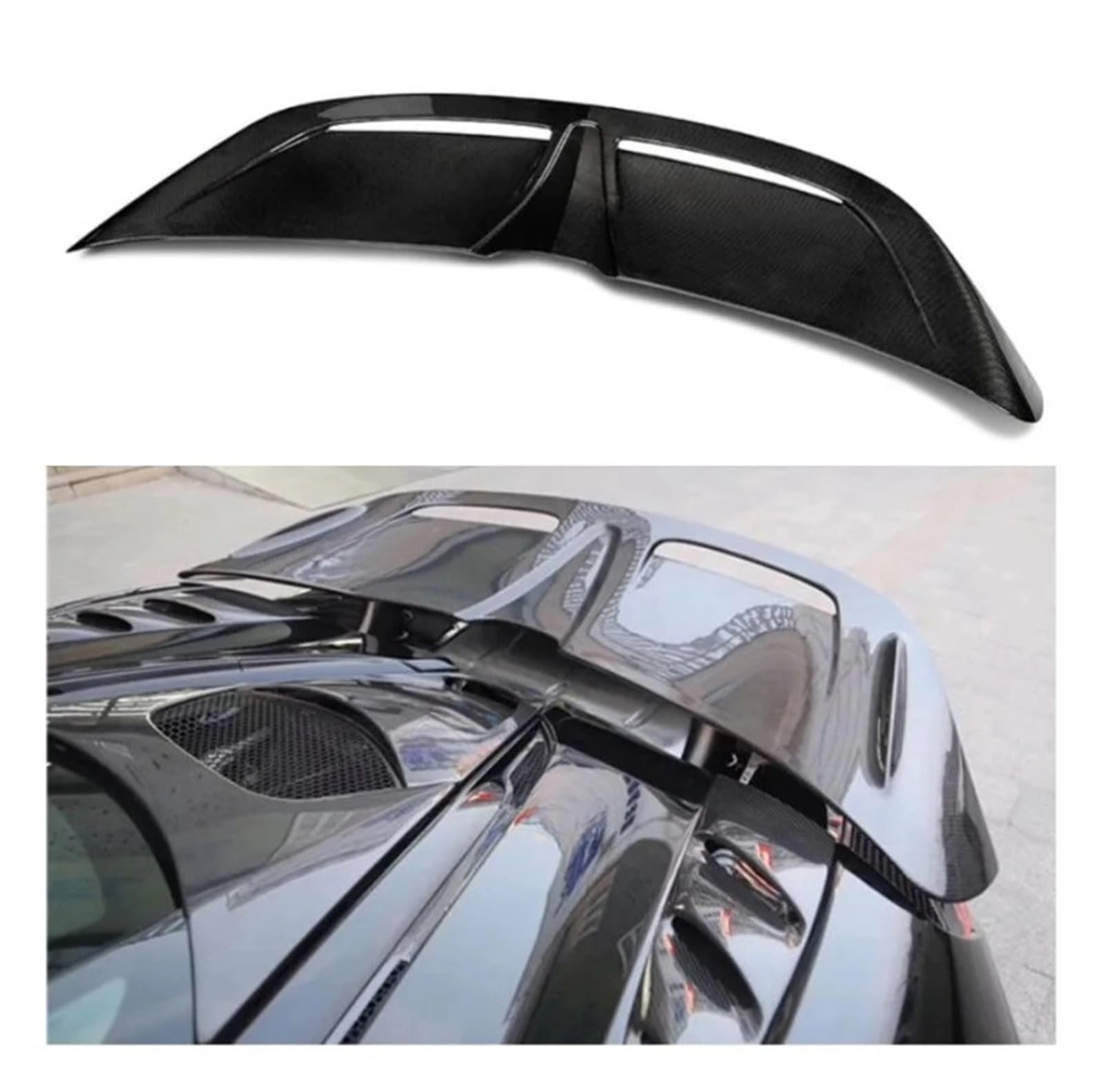 OZTSR Spoiler kompatibel for McLaren 720S 2017 2018 2019 2020 2021 2022 2023 Heckflügel Lippe Heckspoiler Forge Carbon Fiber GT4 GT Style(FRP Primer) von OZTSR