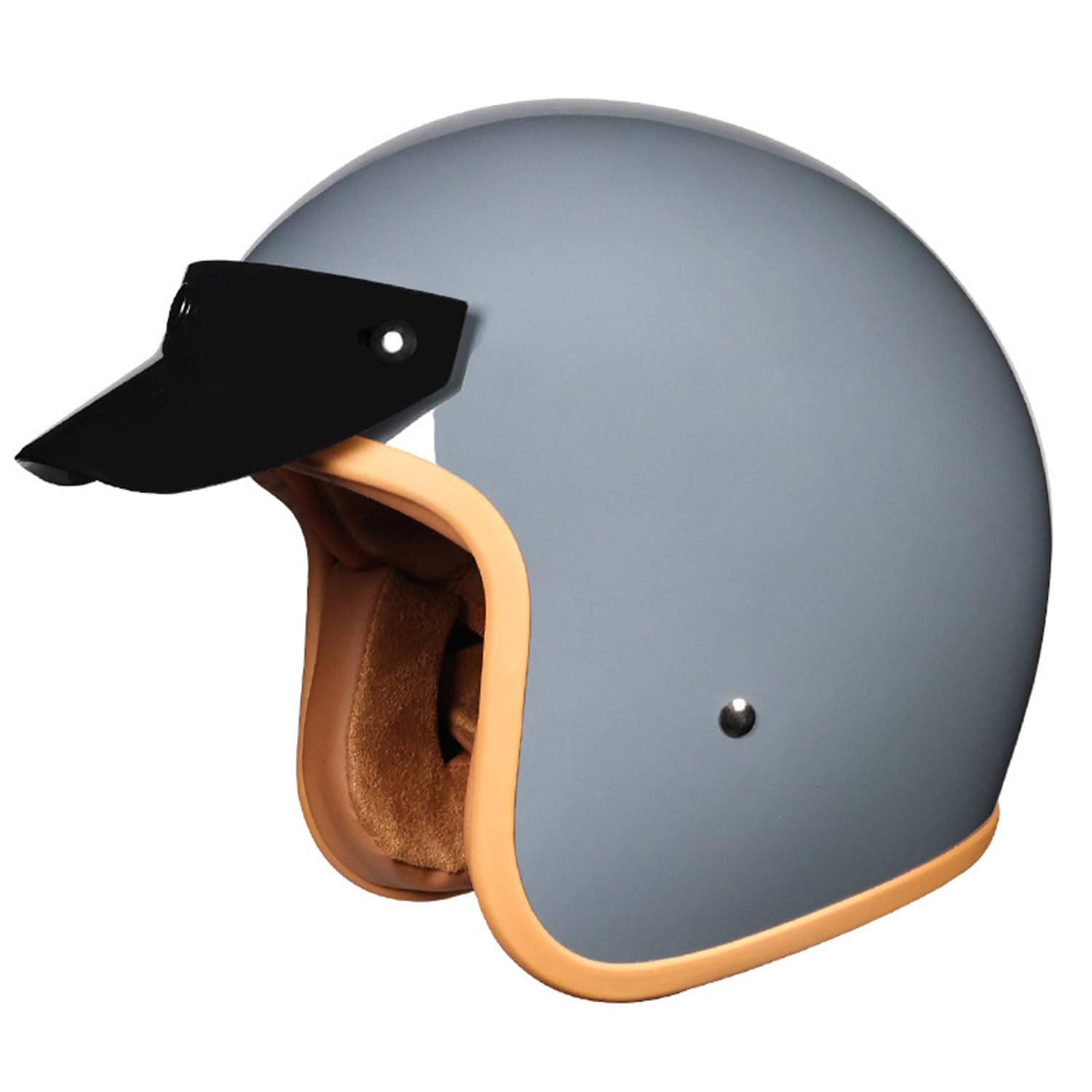 Erwachsene Motorrad Jethelme, Motorrad Herren Damen Open Face Helme Mit Visier, Klapphelme, Motorrad Lokomotive Helme DOT/ECE-Zugelassen, Motorrad Offener Helme Für Chopper Scooter ,M=(57-58cm),EE von OZXDKJ