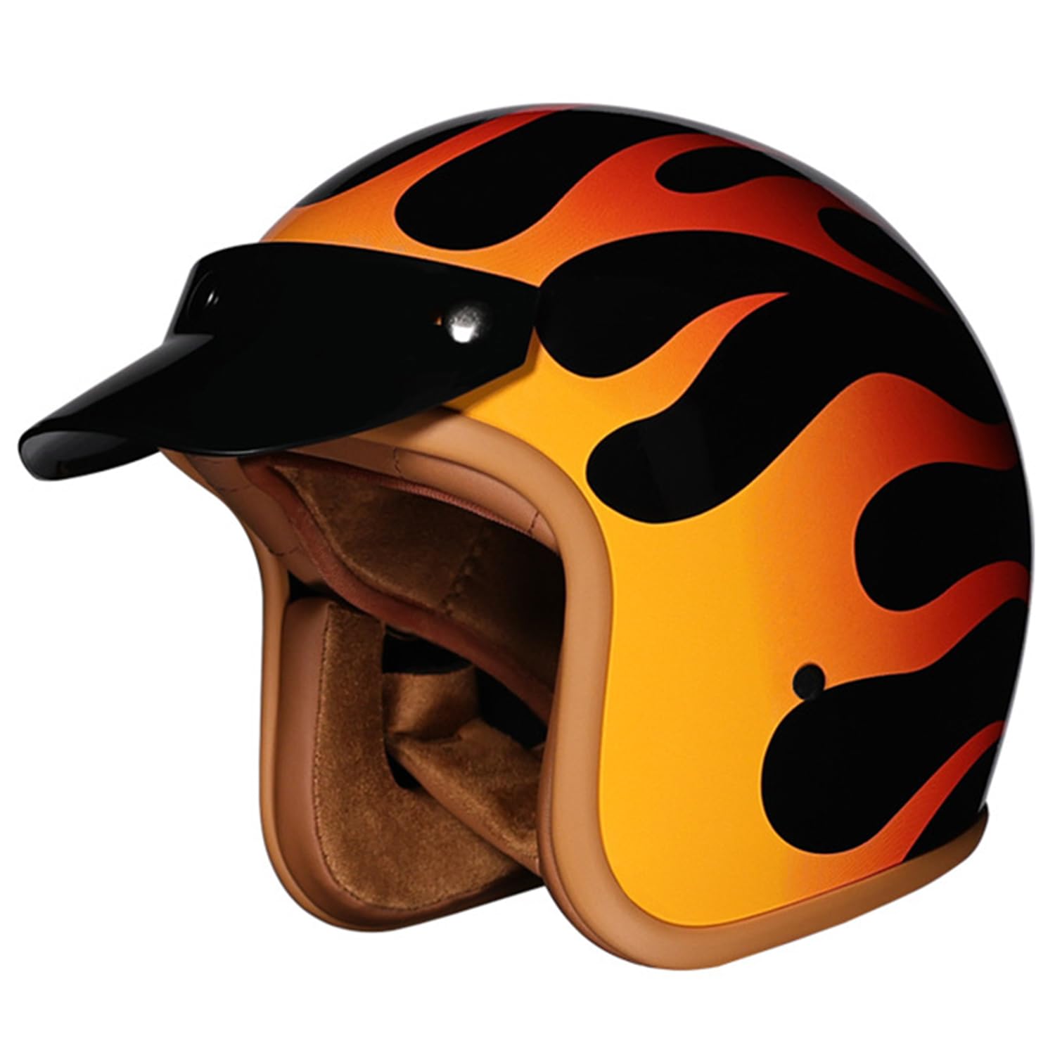 Erwachsene Motorrad Jethelme, Motorrad Herren Damen Open Face Helme Mit Visier, Klapphelme, Motorrad Lokomotive Helme DOT/ECE-Zugelassen, Motorrad Offener Helme Für Chopper Scooter ,XL=(61-62cm),BB von OZXDKJ