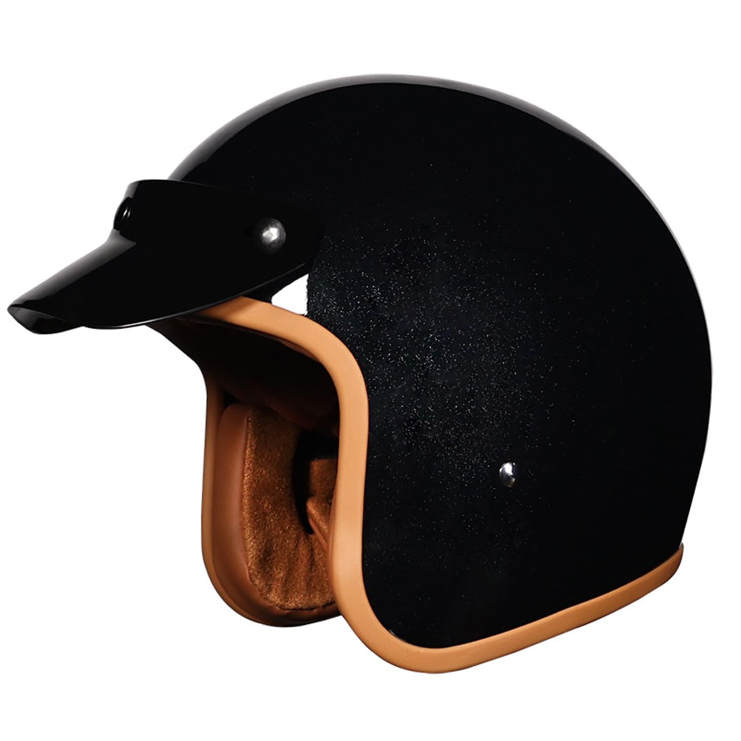 Erwachsene Motorrad Jethelme, Motorrad Herren Damen Open Face Helme Mit Visier, Klapphelme, Motorrad Lokomotive Helme DOT/ECE-Zugelassen, Motorrad Offener Helme Für Chopper Scooter ,XL=(61-62cm),DD von OZXDKJ