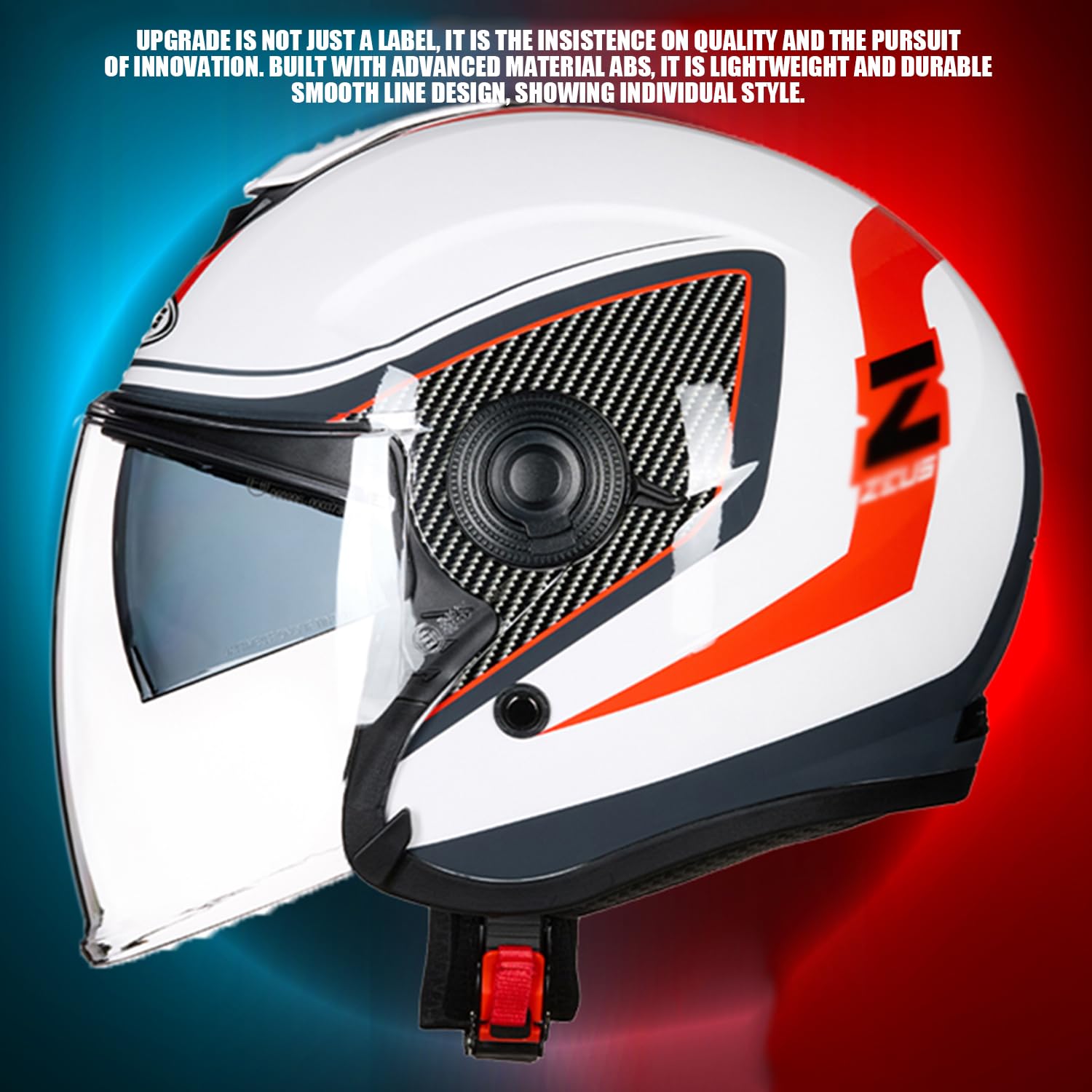 Herren Damen Motorrad Halbhelme, Motorrad Brain Cap Helm, Halber Offener Helm, Motorrad Klapphelme Mit Visier, DOT/ECE-Zugelassen Open Face Motorrad Helme Für Chopper Scooter ,XL=(61-62cm),BB von OZXDKJ