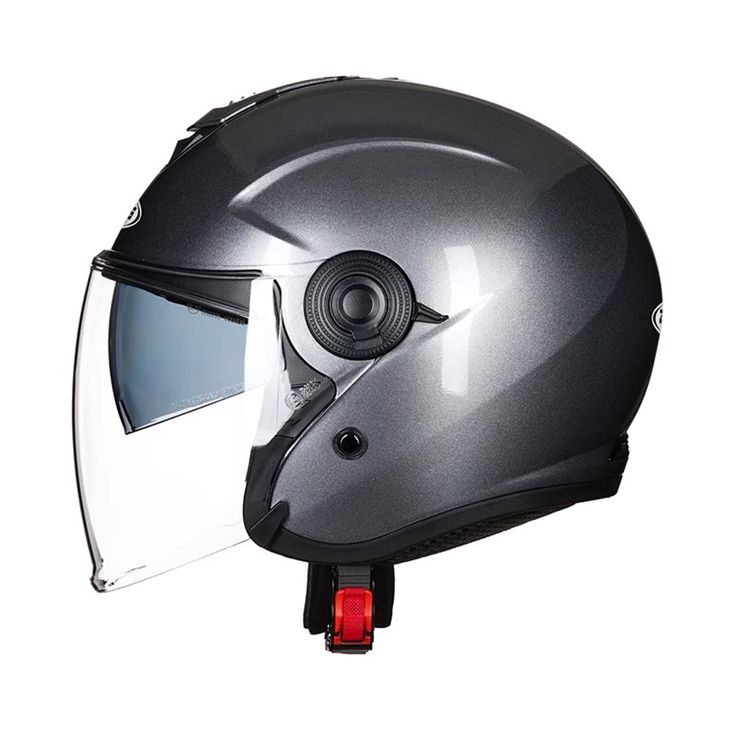 Motorrad Halber Offener Helm, Motorrad Klapphelme Mit Visier, DOT/ECE-Zugelassen Open Face Motorrad Helme, Herren Damen Motorrad Brain Cap Helm, Halbhelme Für Chopper Scooter ,L=(59-60cm),CC von OZXDKJ