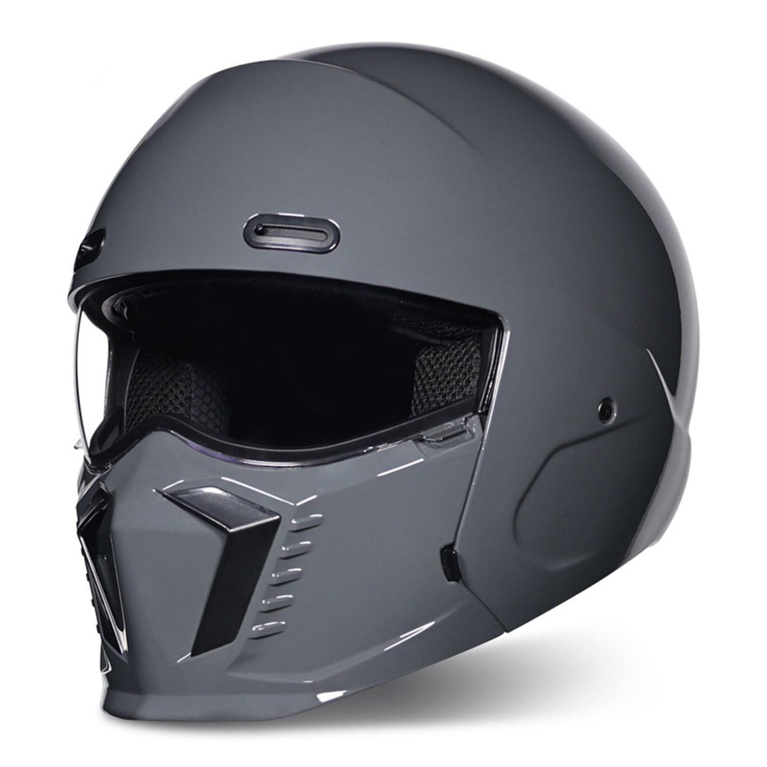 Retro Mit Visier Motorrad Lokomotive Helme, DOT/ECE-Zulassung Motorradhelm, Motorrad Klapphelme, Motorrad Integralhelme, Herren Damen Offener Helm Für ATV UTV ,XXL=(63-64cm),AA von OZXDKJ