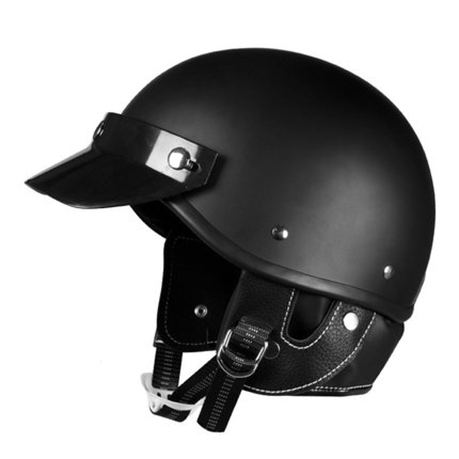 Vintage Motorrad Open Face Helme, Herren Damen Motorrad Offener Helm, Mit Schutzbrille Motorradhelm Halbhelme, Motorrad Brain Cap Helme, DOT/ECE-Zulassung Helme Für Chopper Scooter ,XL=(61-62cm),AA von OZXDKJ