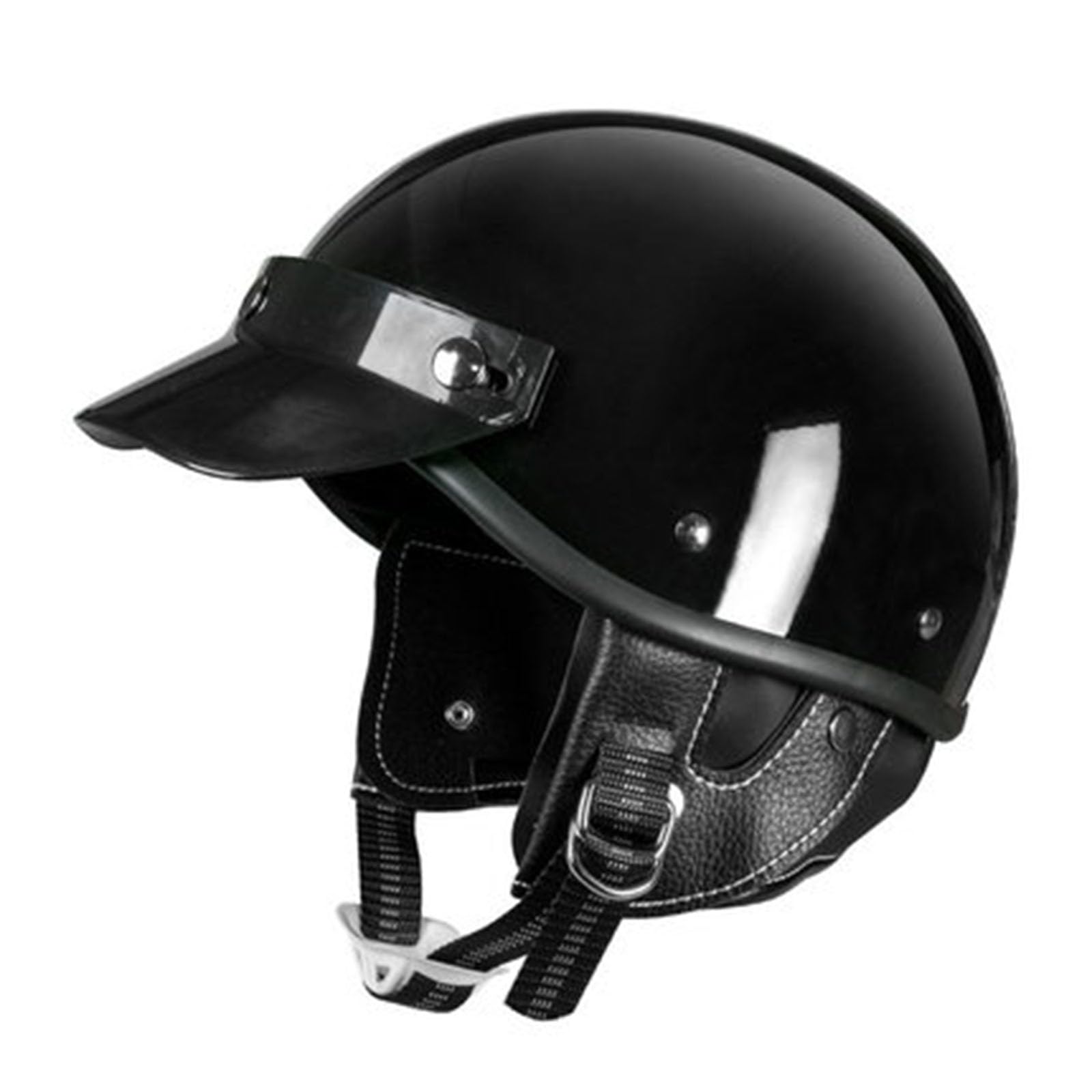 Vintage Open Face Motorrad Helme, Mit Schutzbrille Motorradhelm Halbhelme, Herren Damen Motorrad Offener Helm, Motorrad Brain Cap Helme, DOT/ECE-Zulassung Helme Für Chopper Scooter ,L=(59-60cm),DD von OZXDKJ