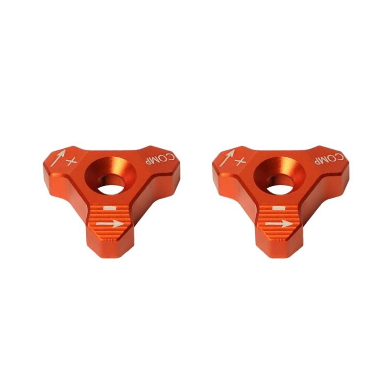 CNC 48 mm vorderer Stoßdämpfer-Gabelknopf-Einstellbolzen, kompatibel mit EXC SX SXF XCW XCF EXCF EXCR 125 150 250 300 350 400 450 500 525(Orange) von OZYSWL