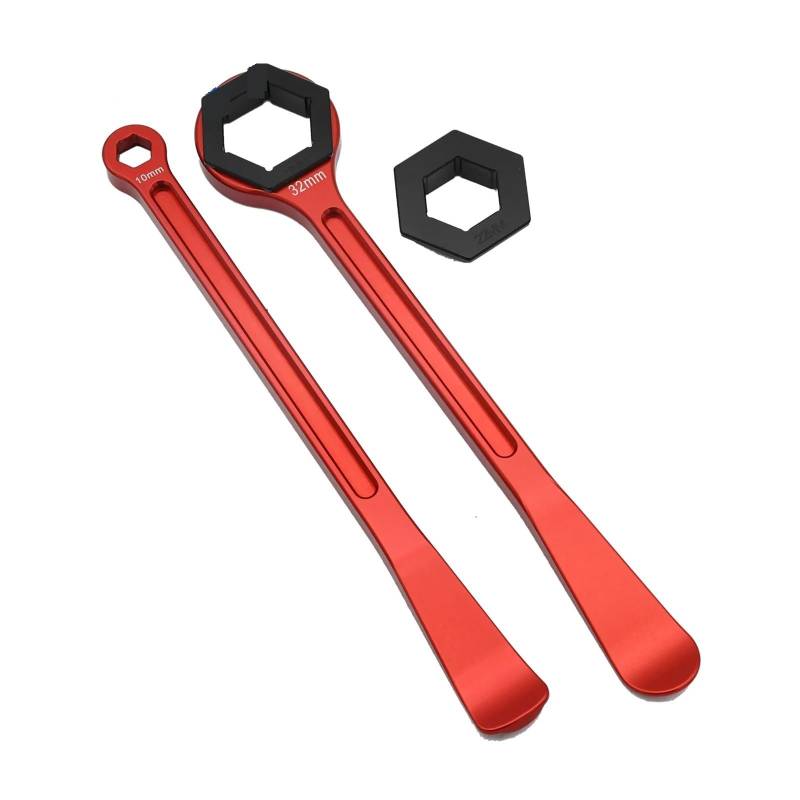 Universal CNC Bead Buddy Reifen Werkzeug Hebel Löffel Achse Schlüssel Reifenwechsel Motocross(Red Tire Lever) von OZYSWL