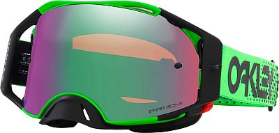 Oakley Airbrake MX, Crossbrille Prizm - Grün/Schwarz Grün/Violett-Verspiegelt von Oakley