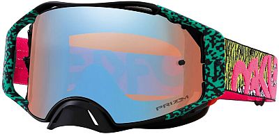 Oakley Airbrake MX Bengal Venom, Crossbrille Prizm - Türkis/Rosa/Gelb Blau/Violett-Verspiegelt von Oakley