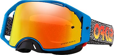 Oakley Airbrake MX Blue Crackle, Crossbrille Prizm - Blau/Orange/Gelb Gelb/Orange-Verspiegelt von Oakley