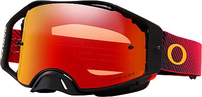 Oakley Airbrake MX Red Flow, Crossbrille Prizm - Rot/Schwarz Orange/Rot-Verspiegelt von Oakley