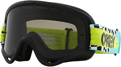 Oakley O-Frame MX Teal Checks, Crossbrille - Schwarz/Weiß/Türkis/Grün Leicht-Getönt von Oakley