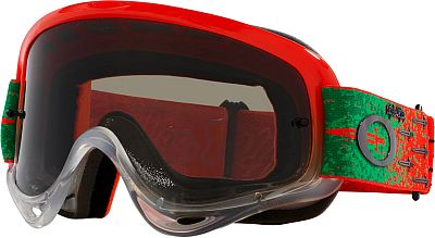 Oakley O-Frame MX Troy Lee Designs Series, Crossbrille - Rot/Schwarz/Grün Leicht-Getönt von Oakley