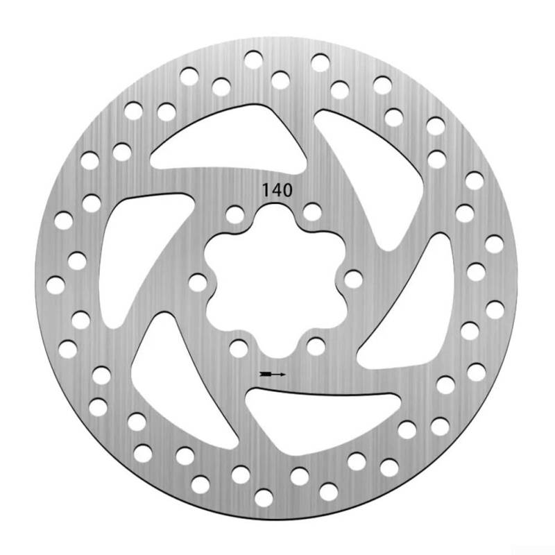 Elektroroller 6-Loch-Bremsscheibe, 140 mm, Metall-Bremsscheibe, kompatibel mit Kugoo G2 MAX für KUGOOG2 MAX Elektroroller (Silber, 140 mm) von Oceanlend