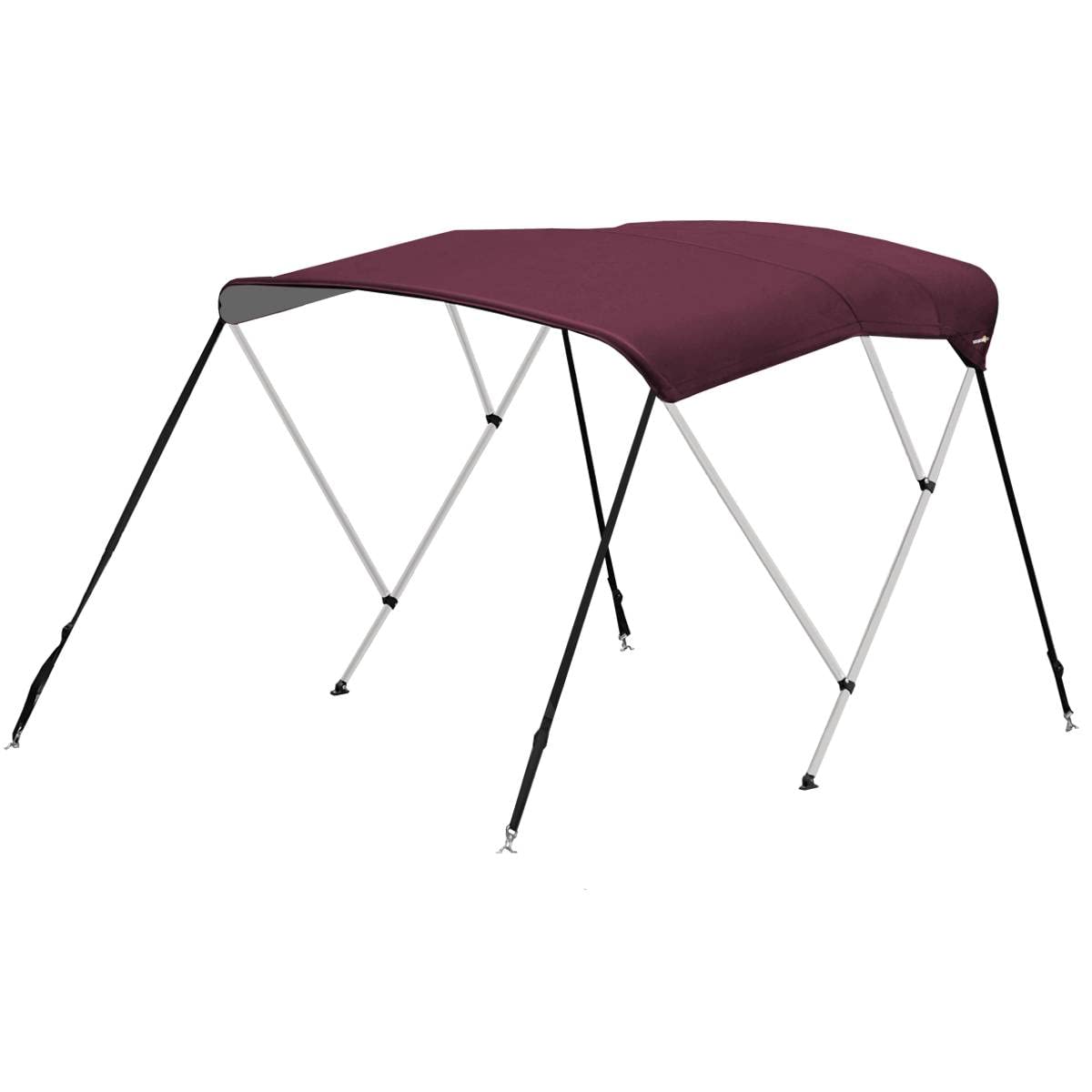 Oceansouth 3 Bow Bimini Top Bootsabdeckung mit integrierter Schutzhülle (Maroon, MOUNTING WIDTH 1.7m – 1.9m) von Oceansouth