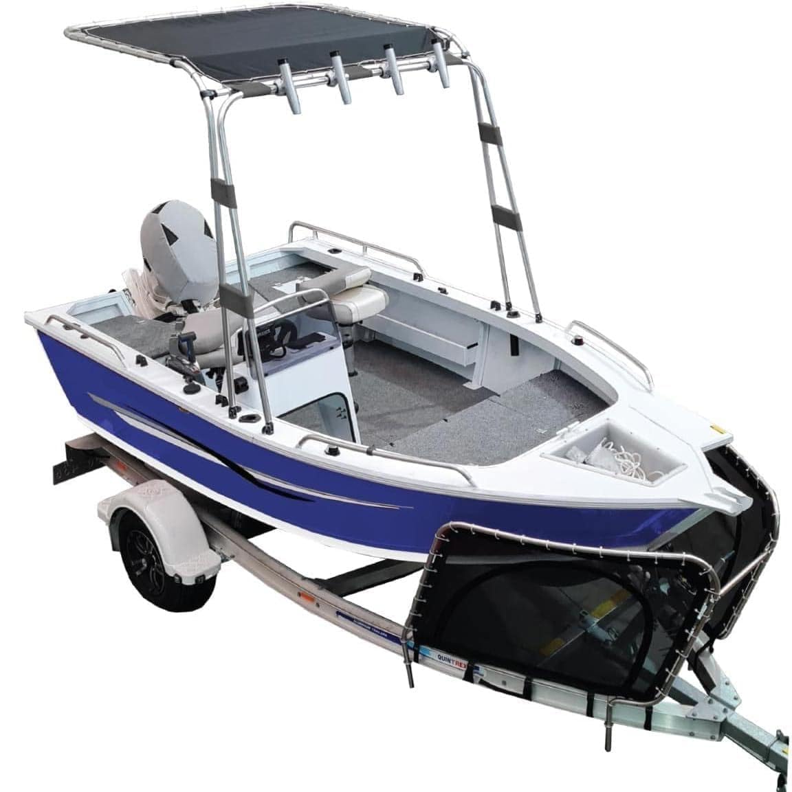 Oceansouth Fisherman Boat T-Top (Schwarz, Länge 1,7 m – 1,9 m) von Oceansouth