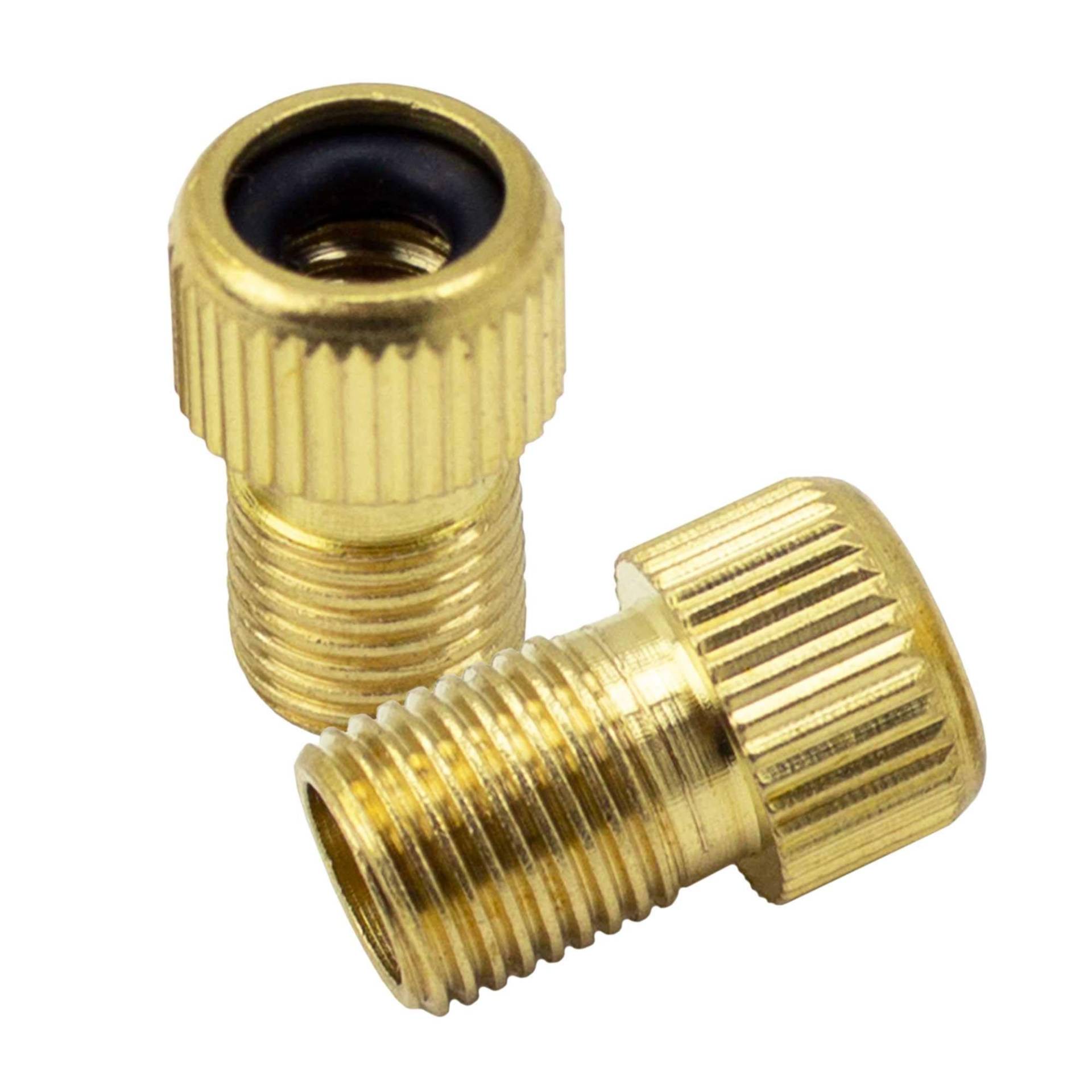 OcioDual 2Pcs Messing Presta zu Schrader Bike Valve Adapter Golden Fahrradventil Konverter Ventiladapter Fahrrad Autoventil von OcioDual