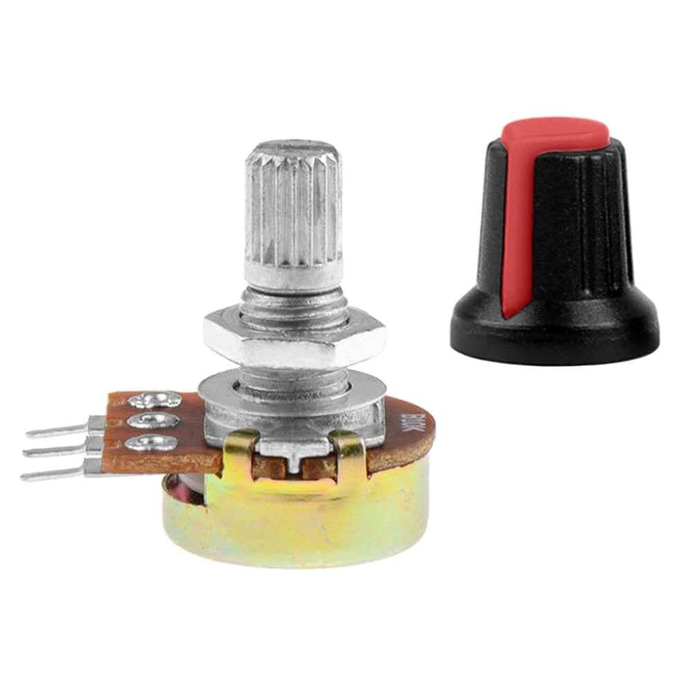 OcioDual Potentiometer Dreh Poti B10K 10K Ohm Linear+ Rot Cap für Raspberry Robot von OcioDual