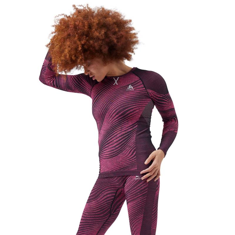 Odlo Blackcomb Eco Damen Funktiosshirt lang fuchsia L Damen von Odlo