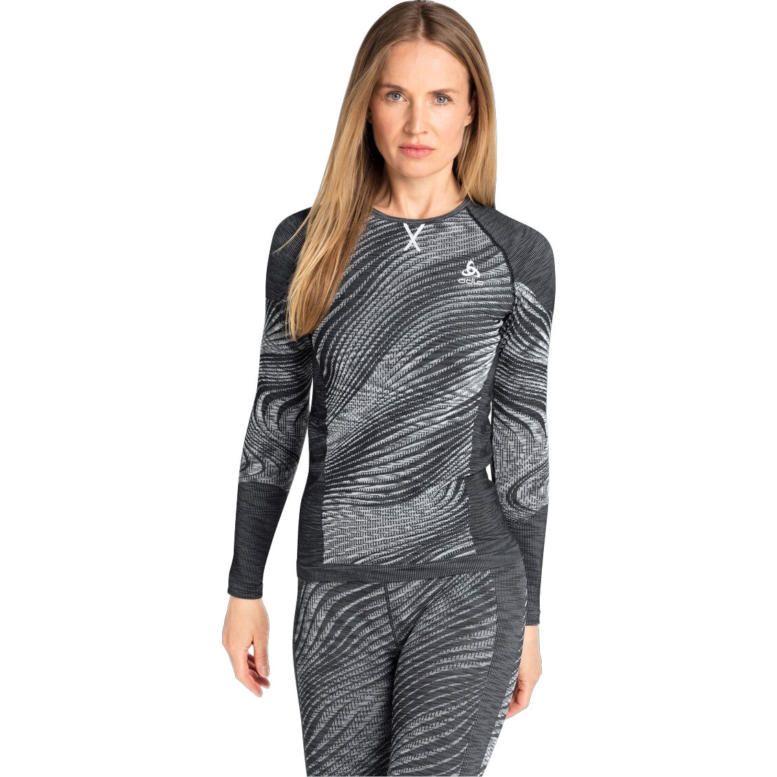 Odlo Blackcomb Eco Damen Funktiosshirt lang grau L Damen von Odlo