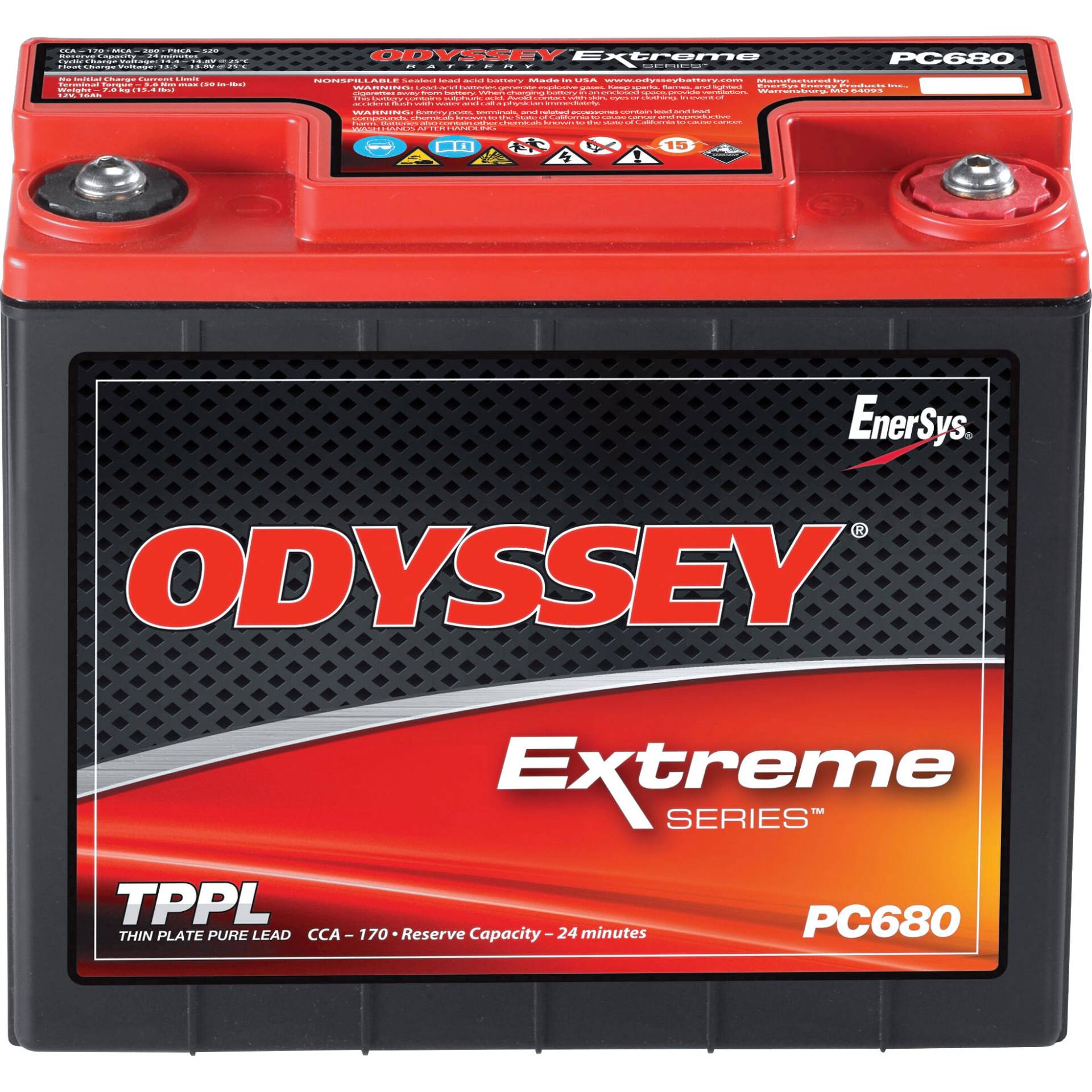 Odyssey Batterie Exreme Reinblei ODS-AGM16L/PC680 12V, 16Ah (51913/Y von Odyssey