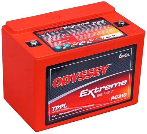 Odyssey PC310, ODS-AGM8E Reinblei Motorradbatterie, 12V 8Ah 100A (CCA), AGM Motorradbatterie mit enormer Startleistung, besonders zyklenfest und extrem robust von Odyssey