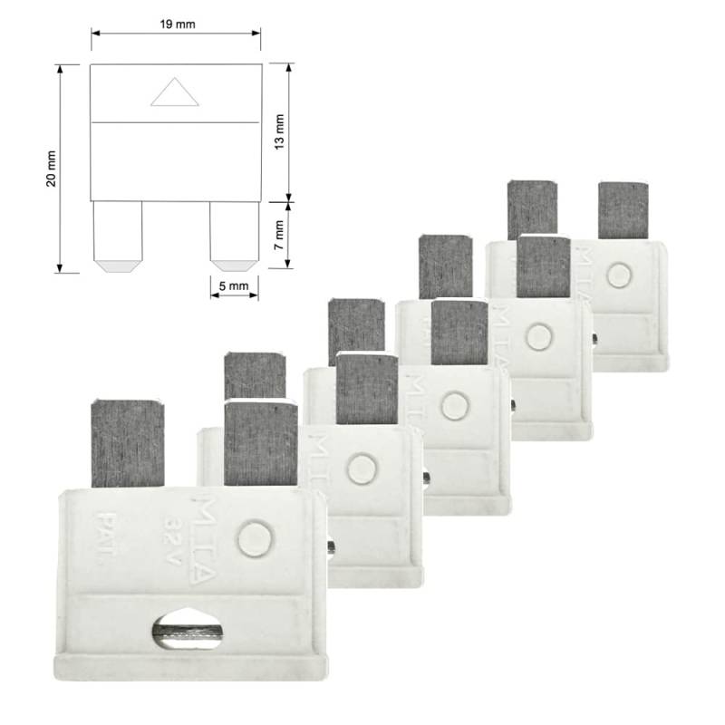 5x 25A KFZ Flachsicherung 6-32V von Offgridtec