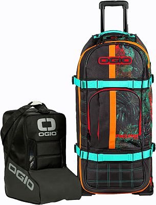 Ogio RIG 9800 Pro, Ausrüstungstasche - Schwarz/Orange/Türkis - 125 L von Ogio