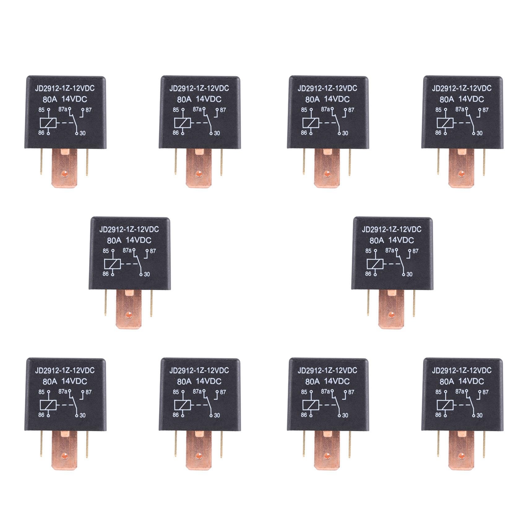 Ohewiiuk 10X 80A DC 12V 5-Polig DIY Power Relais Auto von Ohewiiuk