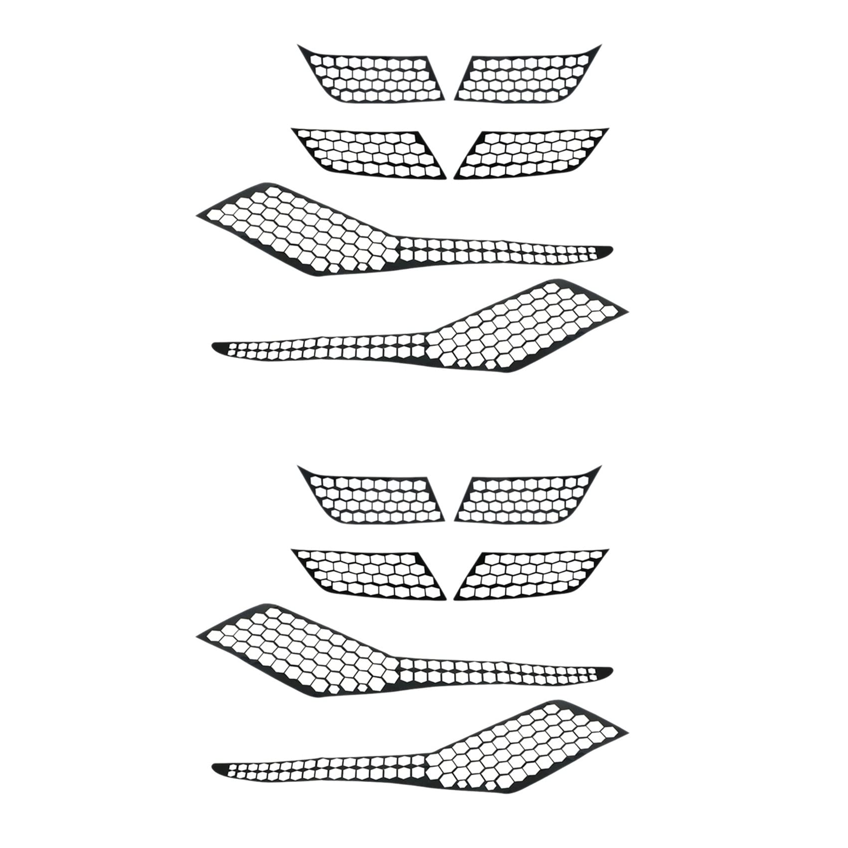 Ohewiiuk 12Stücke für 3008 3008Gt 2017 2018 2019 Auto RüCklicht Lampenabdeckung Honeycomb Aufkleber Protector RüCklicht Dekoration Aufkleber von Ohewiiuk