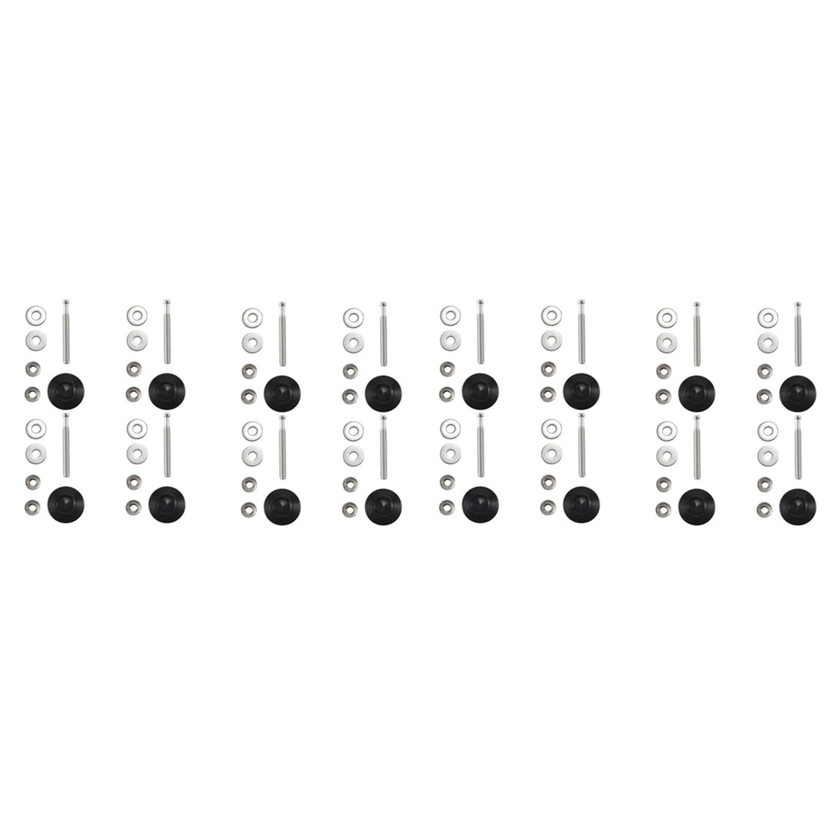 Ohewiiuk 16X Druckknopf-Schnellspanner für Motorhaube, Motorhaube, Stiftverschluss, Stoßstangenclip, Schwarz von Ohewiiuk