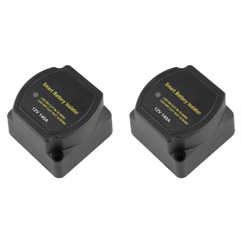 Ohewiiuk 2X Smart Isolator mit Batterien, 12 V, 140 A, Spannungsempfindliches Geteiltes Laderelais VSR, Autozubehör-Relais VSR für Wohnmobile von Ohewiiuk