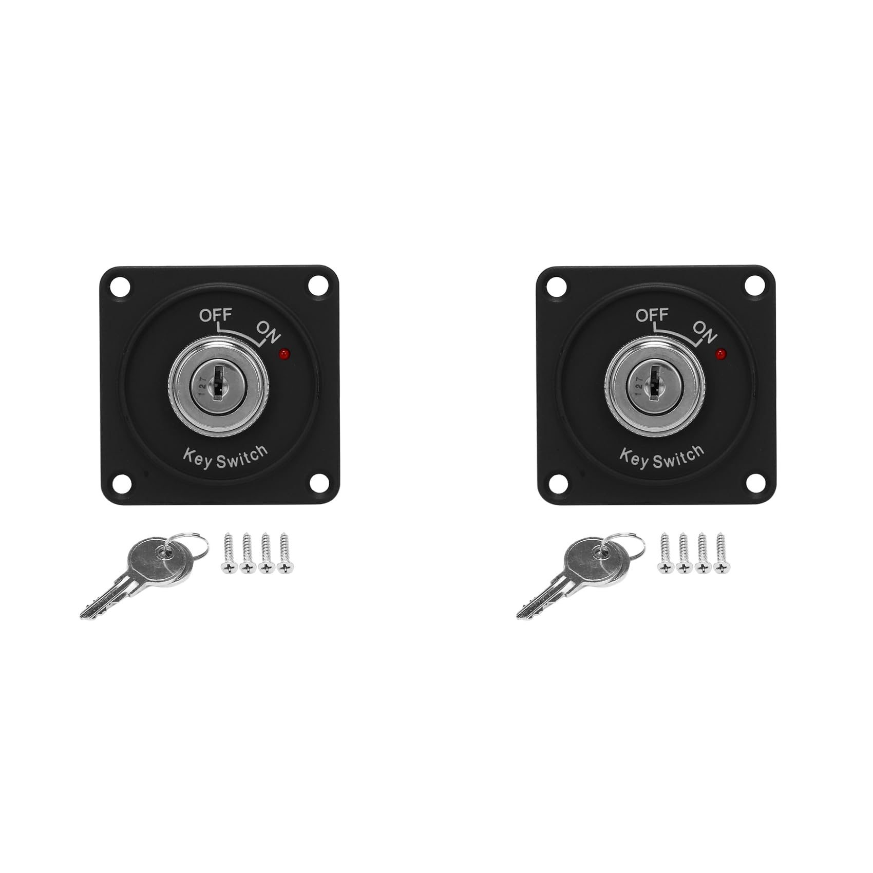 Ohewiiuk 2X Universal 12 V Auto Boot Motorrad Zuend Schluessel Zuend Schloss Panel 2 Position mit 4 Schluesseln von Ohewiiuk