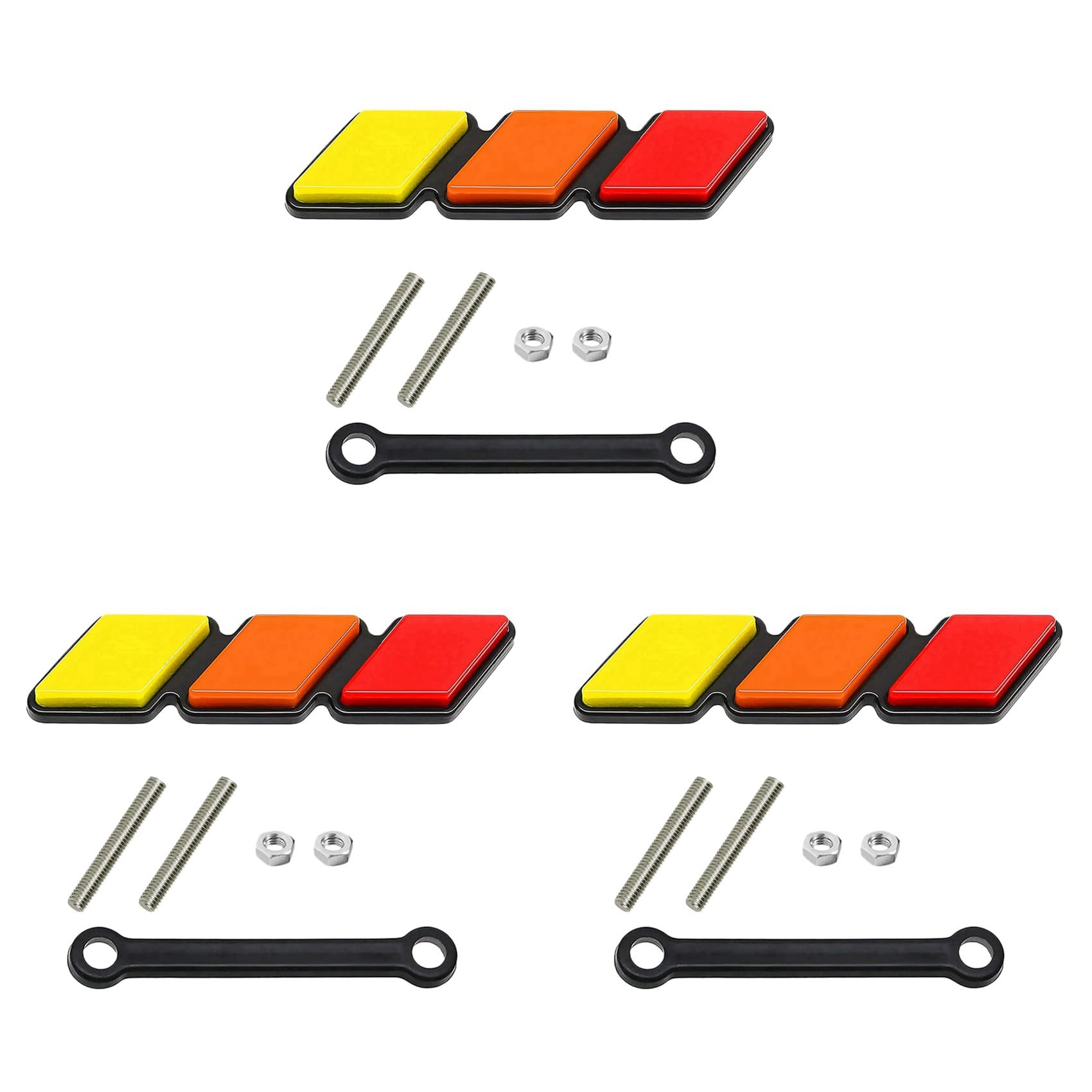 Ohewiiuk 3X Dreifarbiges KüHlergrill Abzeichen Emblem Dekoration Auto Etikett für 4Runner - Sequoia von Ohewiiuk