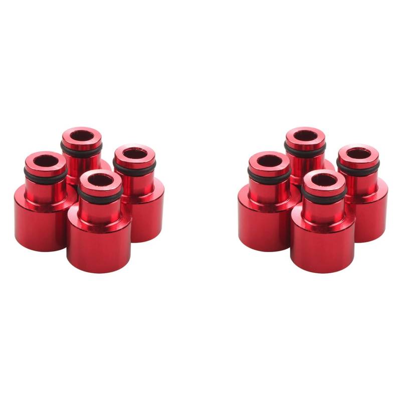 Ohewiiuk 8 STÜCKE Kraftstoff Einspritz Düse Adapter Hut Kraftstoff Düse Abstandshalter Extender Auto Top Deckel ZubehöR für B16 B18 D16Z D16Y von Ohewiiuk