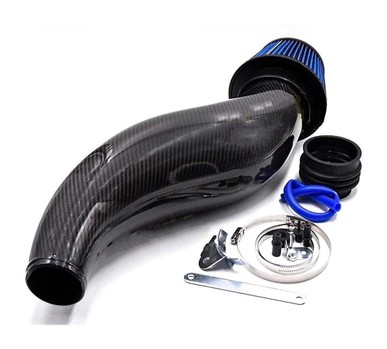 Auto Luftansaugschlauch Für Civic 1992 1993 1994 1995 1996 1997 1998 1999 2000 EG EK Auto Air Intake Rohr Carbon Fiber Air Intake Rohr Kit Luftfilter(Blue air filter) von Ohocean