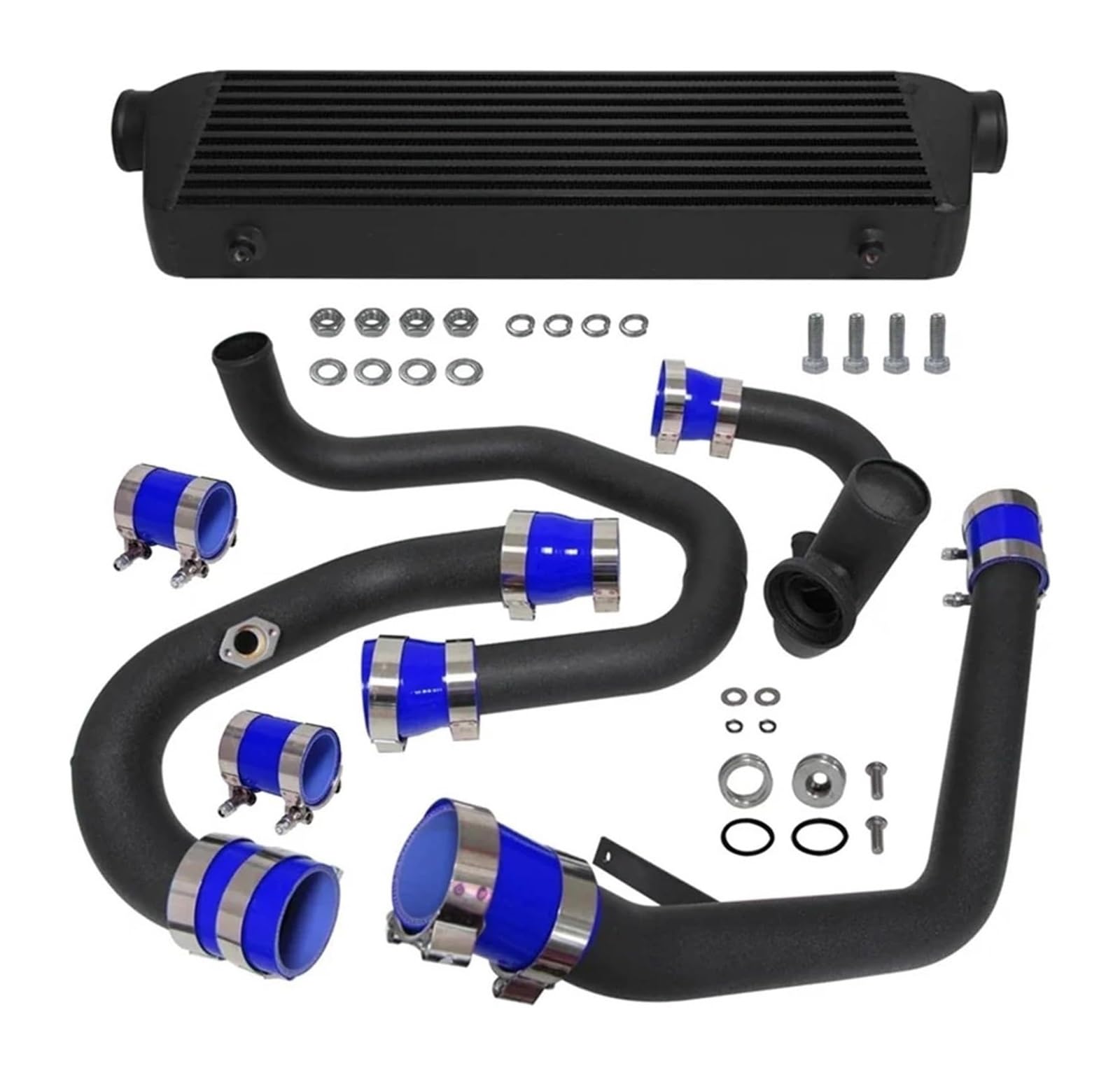 Auto Luftansaugschlauch Für VW Für G&olf Für GTI Für J&etta MK4 1.8L Turbolader 1998-2005 Bolt On Front Mount Intercooler Pipe Kit Aluminium(Blau) von Ohocean