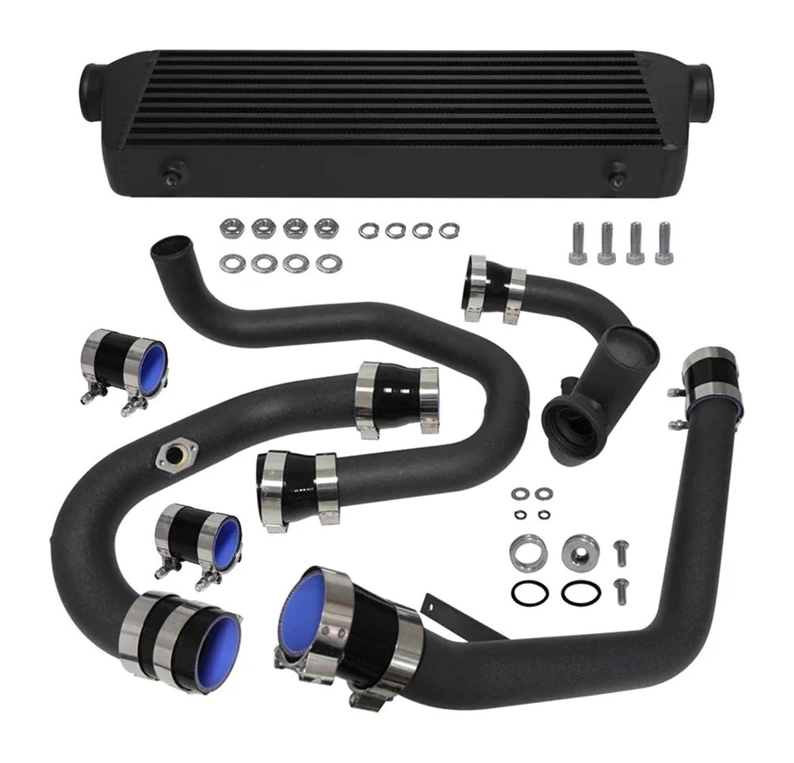 Auto Luftansaugschlauch Für VW Für G&olf Für GTI Für J&etta MK4 1.8L Turbolader 1998-2005 Bolt On Front Mount Intercooler Pipe Kit Aluminium(Schwarz) von Ohocean