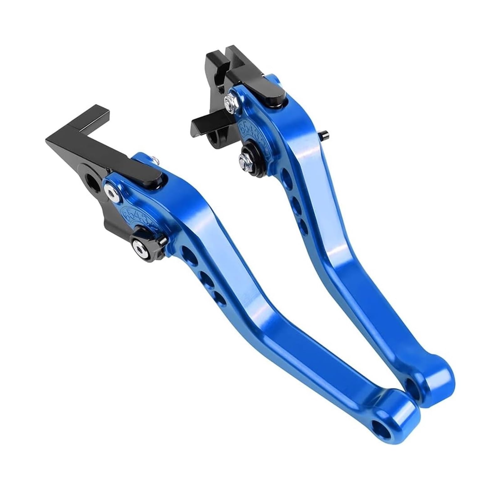 Brems Und Kupplungshebel Für C&FMOTO 450SR 450 SR 2020 2021 2022 2023 Motorradzubehör CNC Kurze Einstellbare Bremskupplungshebel(Blau) von Ohocean