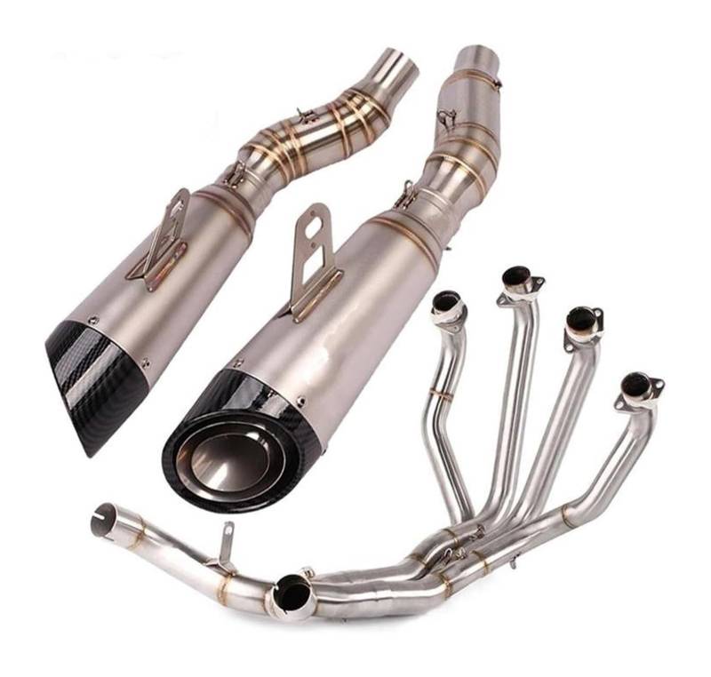 Motorrad Auspuff Mittelrohr Für Kawa&saki Z1000 2010-2021 Z1000SX Bis 2019 Volle Abgasanlage Motorrad Auspuffrohr Schalldämpfer Header Mid Pipe Slip On(3) von Ohocean