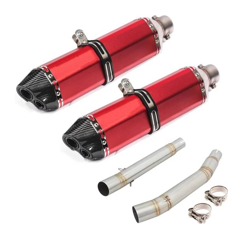 Motorrad Auspuff Mittelrohr Für Suz&uki Für Haya&busa GSX1300R GSXR1300 2008-2017 Motorradabgase Mid Link Pipe Escape Escape Muffler Anschließen(rot) von Ohocean